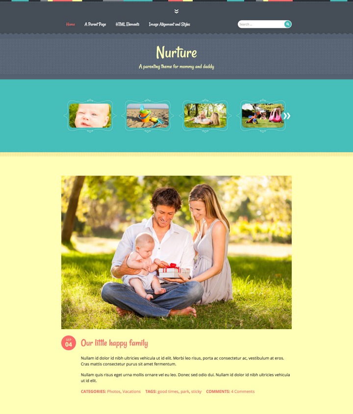 Nurture: Homepage