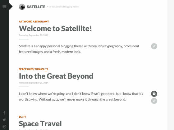 Satellite WordPress theme