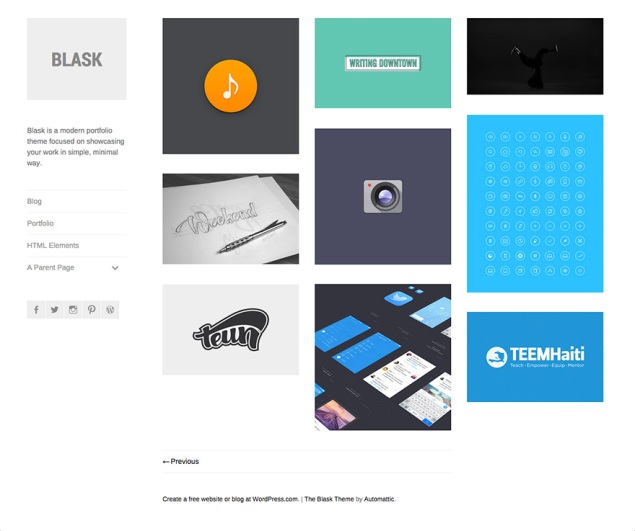 Blask - minimal portfolio theme
