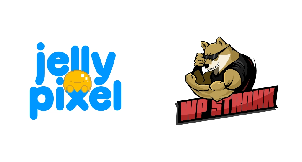 The Jelly Pixel and WP Stronk logos